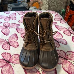 Women's Brown Lace-Up Winter Boots
